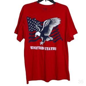 Extreme concepts mens medium american eagle unite states patriot red tee shirt